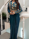 Designer Satin Dhoti Set - Exclusive Semi Beads Embroidery Outfit for Wedding Season