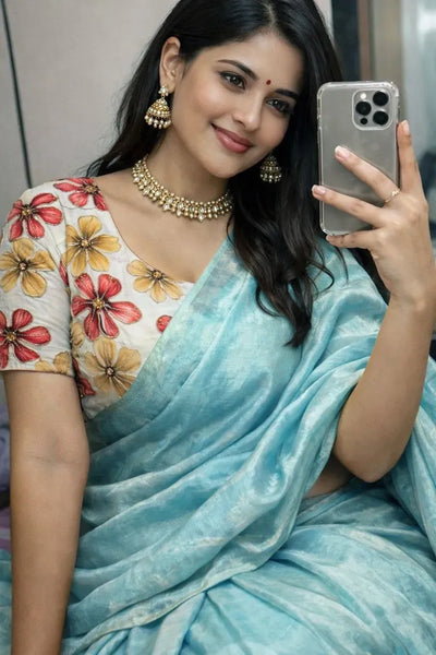 Designer Satin Silk Blouse - Trending Festive Wear for Women
