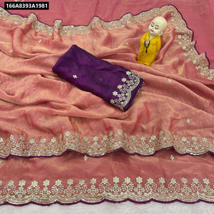 Designer Satin Silk Saree for Women | Embellished Party Wear