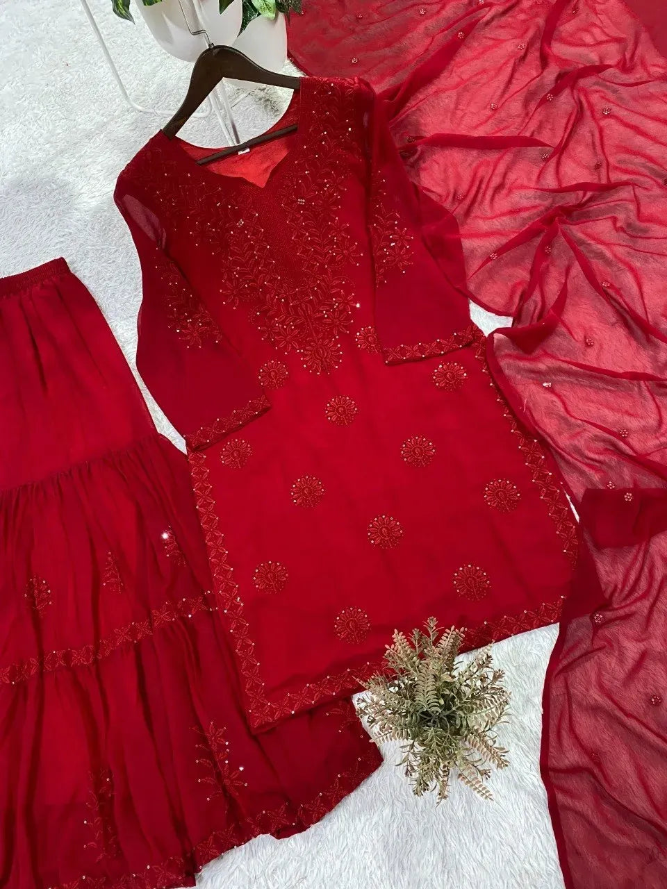 Designer Georgette Sequence Sharara Set - Party & Wedding... – TREND BUY