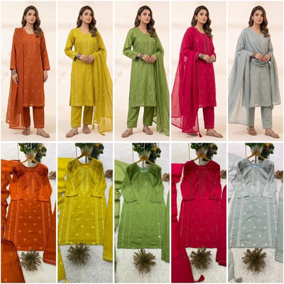 Designer Sequence Embroidered Suit Set - Festive Wear for Women