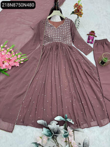 Designer Sequined Party Wear Gown for Women | Festive Collection