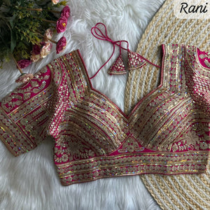 Designer Sequins & Zari Work Blouse for Women | Party Wear