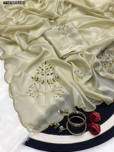 Designer Soft Rangoli Silk Saree - Khatli Handwork Party Wear for Women