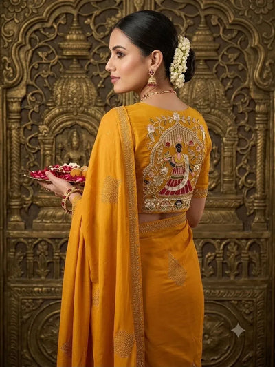 Designer Star Georgette Saree - Heavy Work Wedding Collection