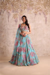 Designer Tabby Silk Lehenga - Exclusive Digital Print Wedding Collection for Women