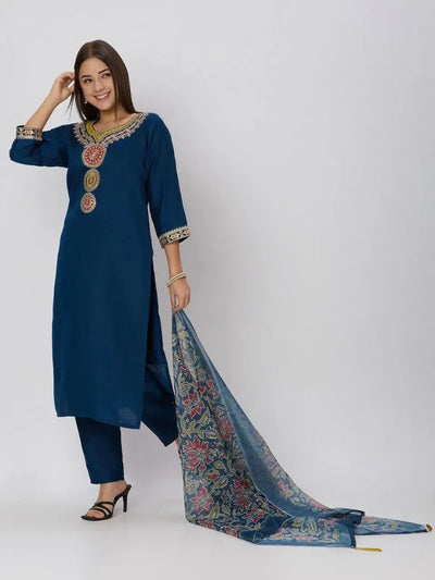 Designer Vatican Silk Kurti Set - Exquisite Embroidery for Women