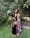 Designer Velvet Kurti-Plazzo Set for Women | Festive & Party Wear