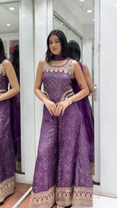 Digital Print Embroidered Women's Palazzo Suit | Party Wear by Launching Collection