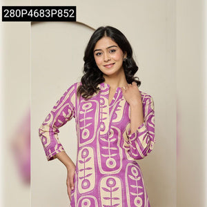 Digital Print Kurta Pant Set Women's | Casual & Festive