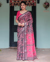 Digital Print Linen Saree Women's | Festive & Evening Wear by TrendBuy