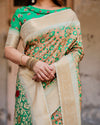 Digital Print Silk Saree Mughal Art Inspired for Women | Festive & Wedding Wear