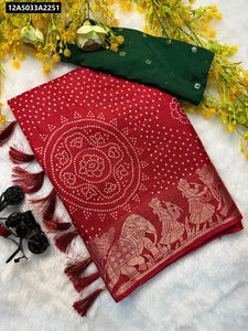Buy Dola Silk Bandhani Saree for Women | Festive Elegance & Ethnic Wear Online