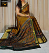 Ochre Green Dola Silk Kalamkari Saree for Women | Festive & Traditional Ethnic Wear Online