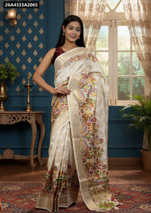Dola Silk Printed Saree for Women | Festive & Party Wear