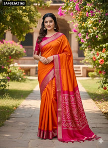 Buy Dola Silk Saree with Jequard Border for Women | Festive, Party & Ethnic Wear Online