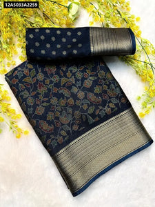Buy Dola Silk Saree with Pen Kalamkari Design for Women | Festive & Ethnic Wear Online