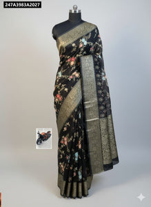 Dola Silk Saree with Village Theme Weaving for Women | Festive & Party Wear