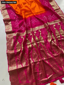 Buy Dola Silk Tie-Dye Bandhani Saree for Women | Festive & Ethnic Wear Online