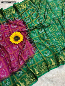 Buy Dual Tone Art Silk Bandhej Saree for Women | Festive & Ethnic Wear Online