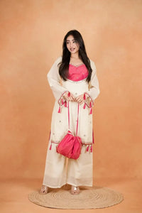 Elegant 3-Piece Palazzo Set - Embroidered Festive Wear for Women