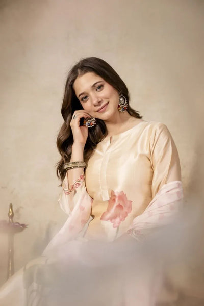Elegant Aasam Kurti Set - Floral Design for Women | Sizes S-XXL