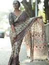 Elegant Ajrakh Modal Silk Saree - Real Mirror Work for Women