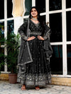 Elegant American Silk Gown - Padded Sequin Work Party Wear