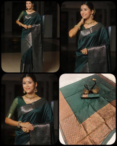 Elegant Art Silk Saree - Jacquard Border for Wedding & Party Wear