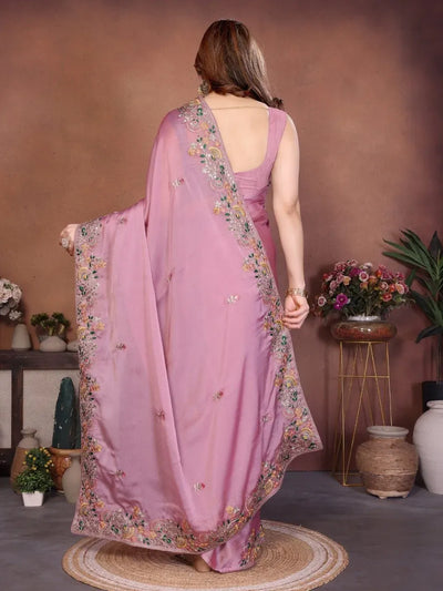 Elegant Art Silk Saree - Thread & Sequin Work for Festive & Party Wear