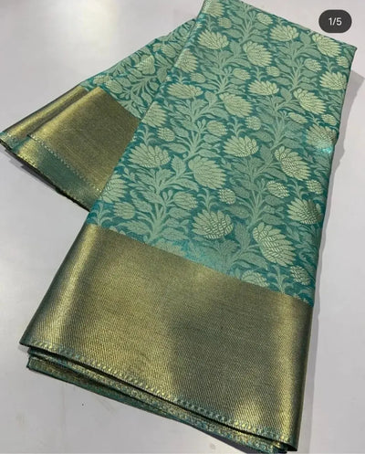 Elegant Banarasi Crepe Tissue Silk Saree - Zari Woven for Festive Wear