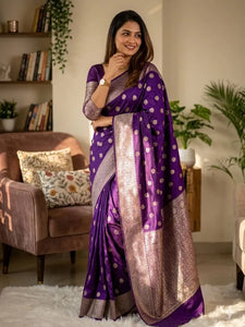 Elegant Banarasi Jari Silk Saree - Festive Wear for Women