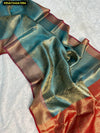 Elegant Banarasi Kanchi Tissue Silk Saree - All-Over Zari Weave with Rich Pallu for Festive & Wedding Wear