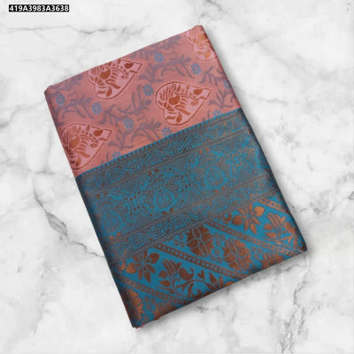 Elegant Banarasi Lichi Silk Saree - Rich Jacquard Pallu for Festive Wear