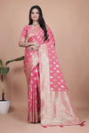 Elegant Banarasi Silk Saree - Golden Zari Wedding Wear