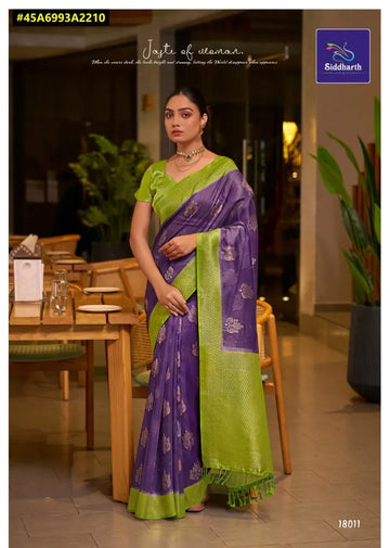 Elegant Banarasi Silk Saree - Rich Pallu Weave for Festive Occasions