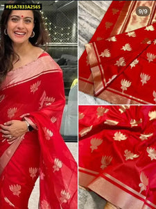 Elegant Banarasi Silk Saree - Soft Kataan Weave for Festive Wear