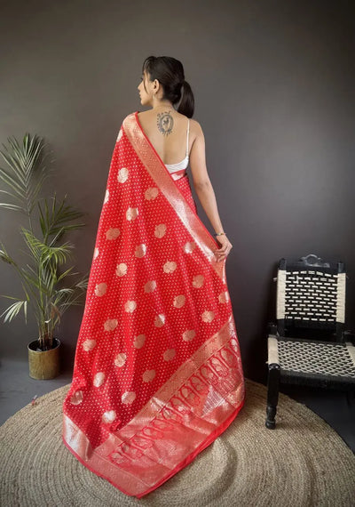 Elegant Banarasi Silk Saree - Soft Weave Gold Zari for Festive Wear