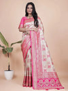 Elegant Banarasi Silk Saree with Rich Silver Zari for Weddings & Festive Wear