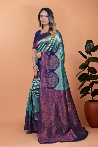 Elegant Banarasi Silk Saree with Rich Zari Pallu for Weddings