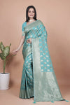 Elegant Banarasi Silk Saree with Silver Zari for Weddings