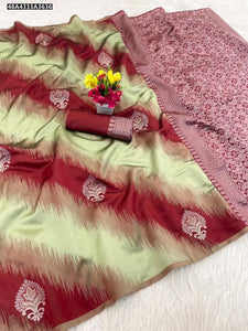 Elegant Banarasi Silk Saree - Zari Weaving for Festive & Party Wear