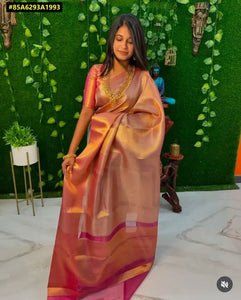 Elegant Banarasi Tissue Silk Saree - Zari Woven Bridal Collection