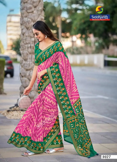 Elegant Bengali Tant Cotton Silk Saree - Soft Print Festive Wear for Women