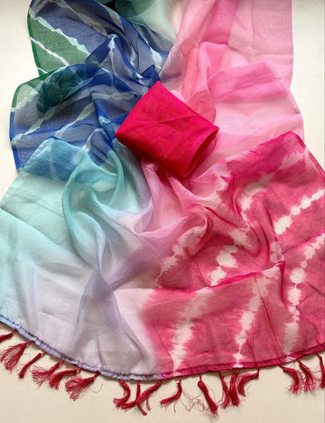 Elegant Bhandej Cotton Saree - Lightweight Festive Wear for Women