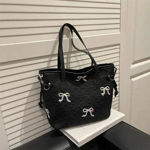 Elegant Bow Embellished Tote Bag - Classy Style for Women