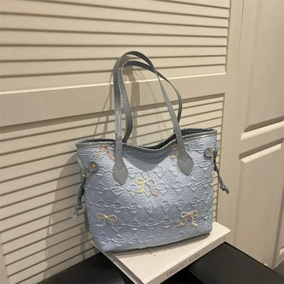 Elegant Bow Embellished Tote Bag - Classy Style for Women