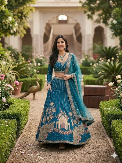 Elegant Bridal Lehenga with Heavy Embroidery for Wedding Wear