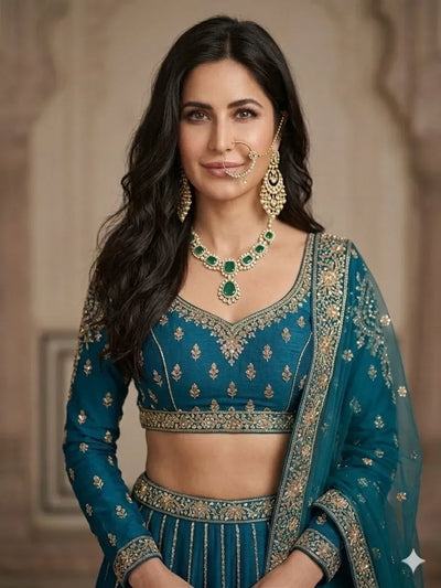 Elegant Bridal Lehenga with Heavy Embroidery for Wedding Wear