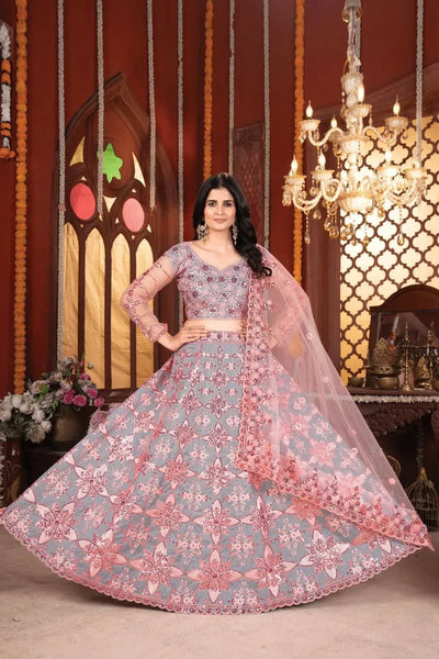 Elegant Bridal Lehenga with Heavy Sequins Embroidery - Luxe Festive Wear for Women